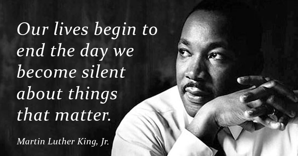 Our lives begin to end