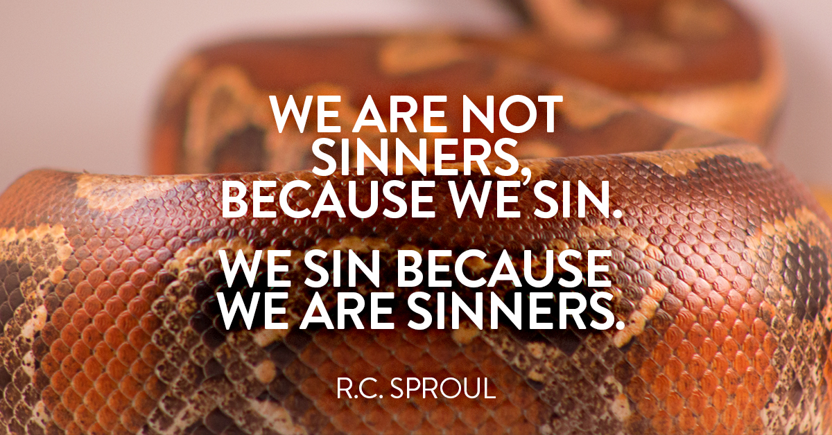 We are not sinners, because we sin. We sin because we are 